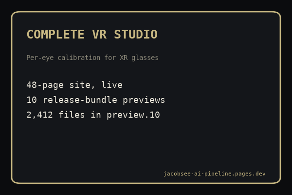 complete vr studio stat card